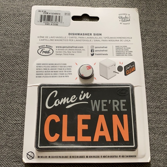 5 for $20! Fred Flipside - Come In Dishwasher Sign - Picture 3 of 3
